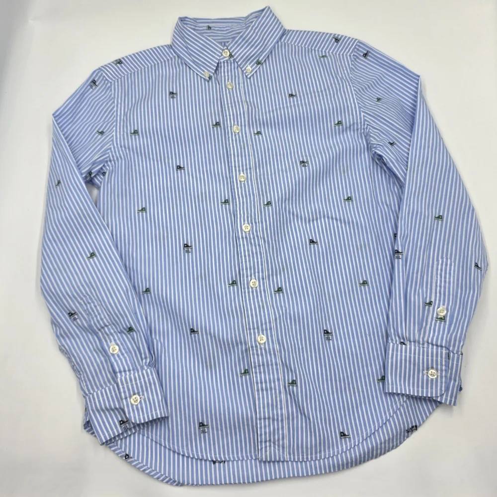 Ralph Lauren boys' embroidered cotton shirt size M